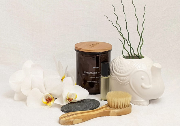 Spa items placed together