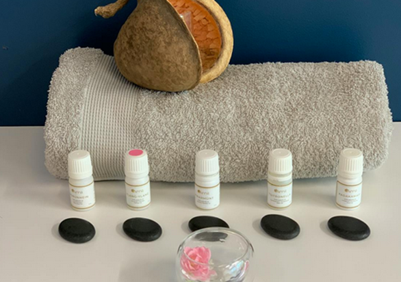 Hot stones and a towel