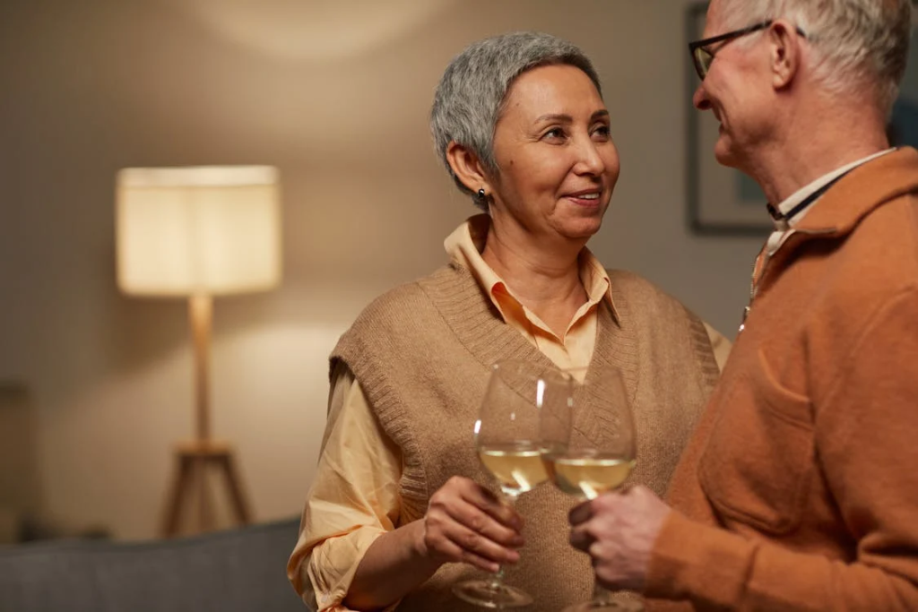 two people talking