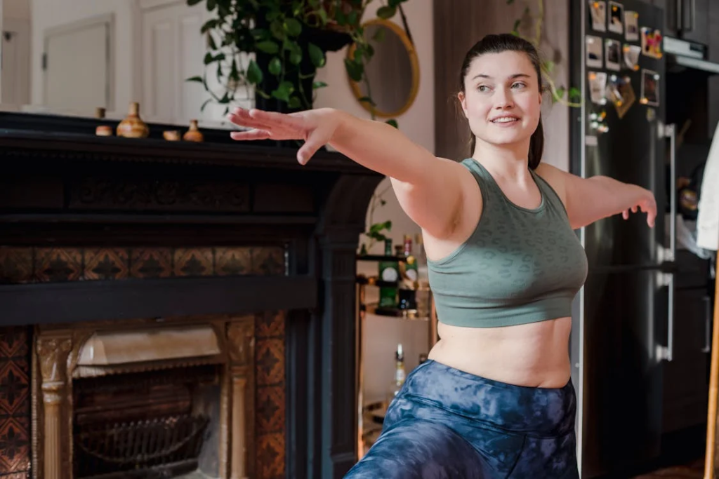 a person exercising