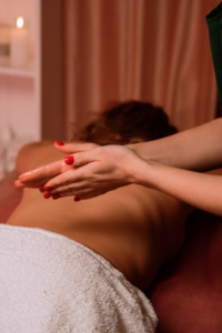 An image of a woman getting a massage