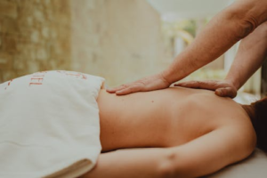 An image of a person getting a massage in Edmonton