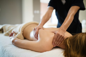 Registered massage therapist providing massage therapy in Chappelle.