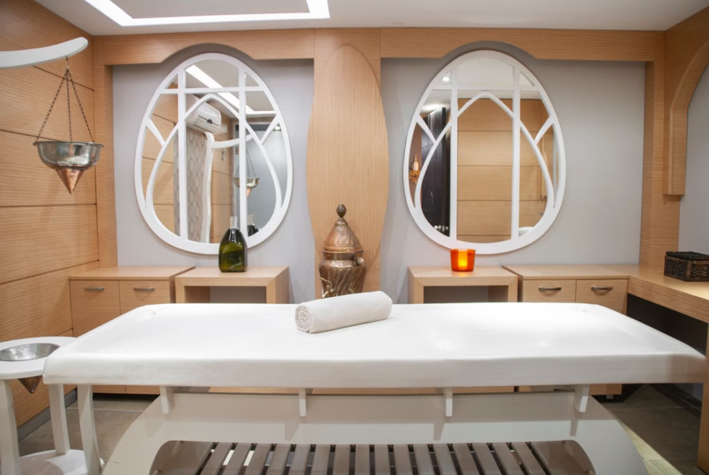 This photo shows a massage table.